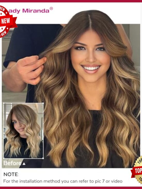 18 Inch Human Hair Extensions 8 Piece Set Seamless Reusable main image 5
